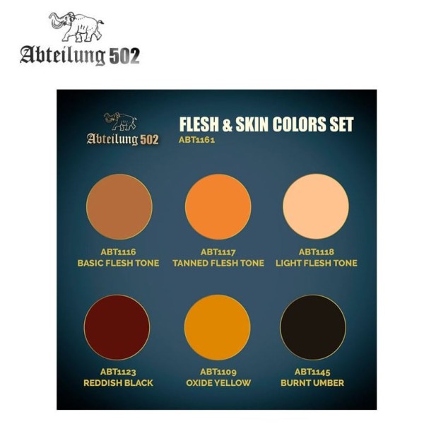 Clearance - Abteilung 502 - Dense Acrylic Color Tube boxed Set - FLESH AND SKIN COLORS