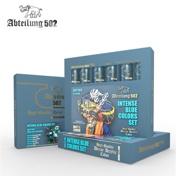 Clearance - Abteilung 502 - Dense Acrylic Color Tube boxed Set - INTENSE BLUE COLORS