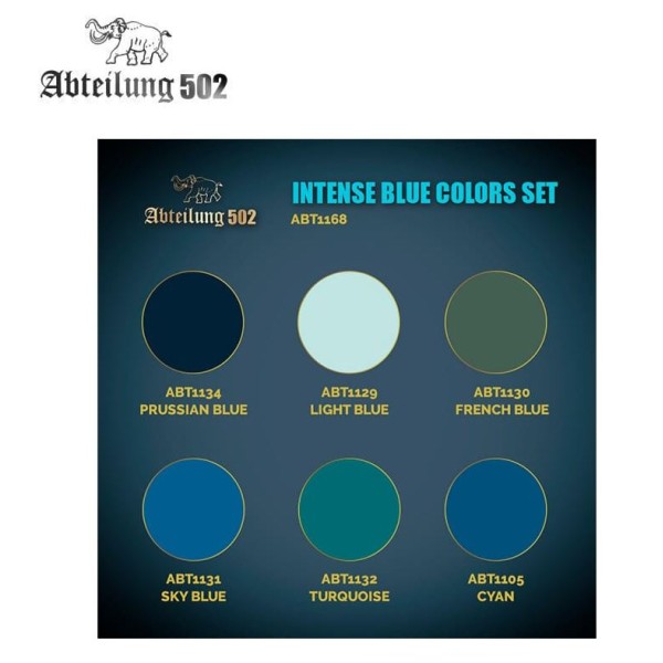 Clearance - Abteilung 502 - Dense Acrylic Color Tube boxed Set - INTENSE BLUE COLORS