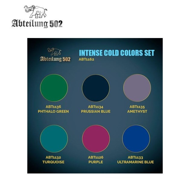 Clearance - Abteilung 502 - Dense Acrylic Color Tube boxed Set - INTENSE COLD COLORS