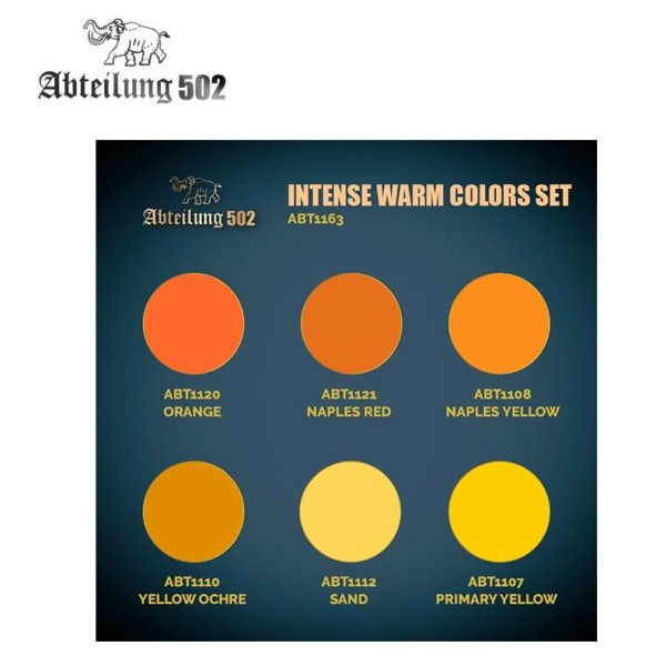 Clearance - Abteilung 502 - Dense Acrylic Color Tube boxed Set - INTENSE WARM COLORS