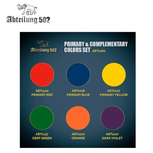 Clearance - Abteilung 502 - Dense Acrylic Color Tube boxed Set - PRIMARY AND COMPLEMENTARY COLORS