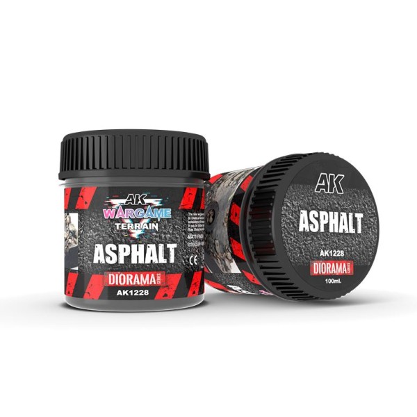 AK Interactive - Wargame Terrain and Basing Effects - ASPHALT (100ml)