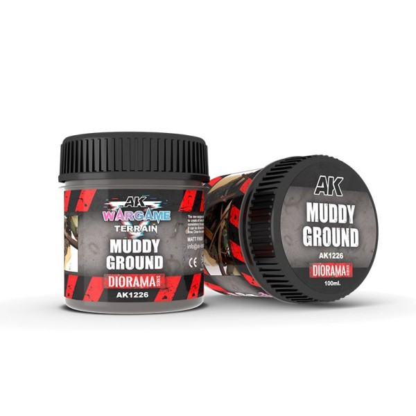 AK Interactive - Wargame Terrain and Basing Effects - MUDDY GROUND (100ml)
