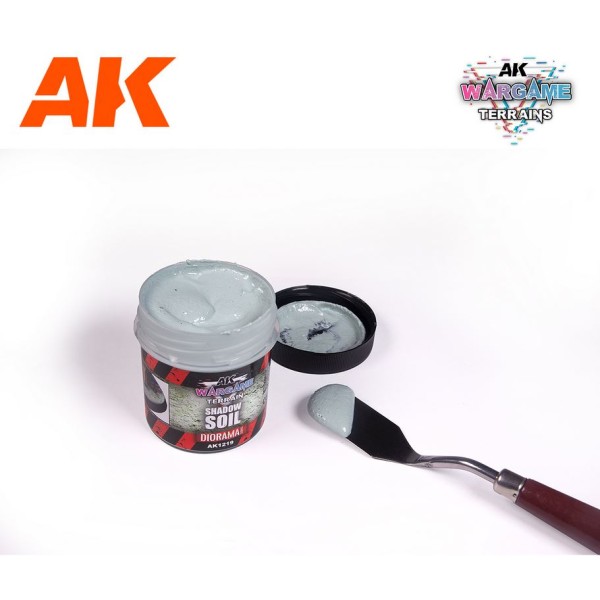 AK Interactive - Wargame Terrain and Basing Effects - SHADOW SOIL (100ml)