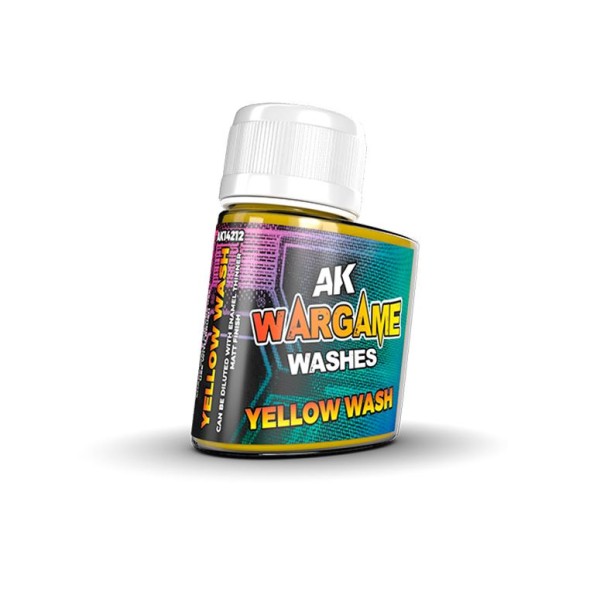 AK INTERACTIVE - WARGAME WASHES - YELLOW WASH (ENAMEL)