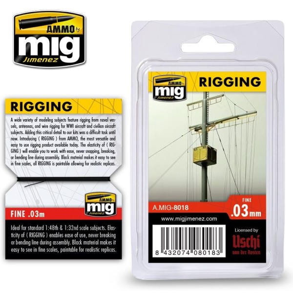 MiG - AMMO - Scenics - RIGGING – FINE 0.03 MM