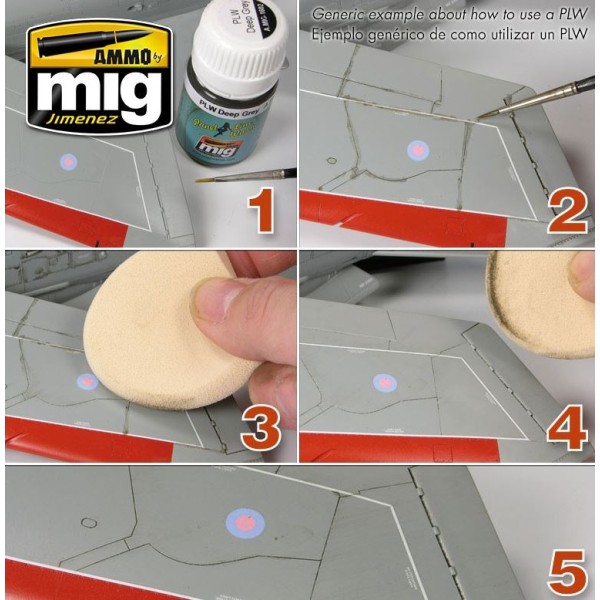 Mig - AMMO - Panel Line Washes - LIGHT GREY