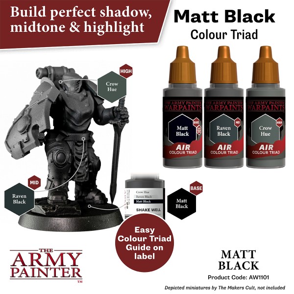 Clearance - The Army Painter - Warpaints AIR - Matt Black Clearance - The Army Painter - Warpaints AIR - Matt Black