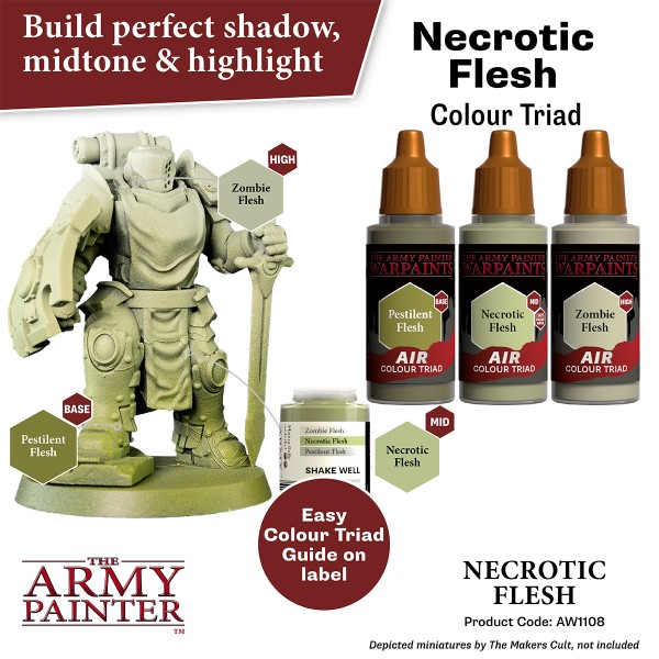 Clearance - The Army Painter - Warpaints AIR - Necrotic Flesh Clearance - The Army Painter - Warpaints AIR - Necrotic Flesh