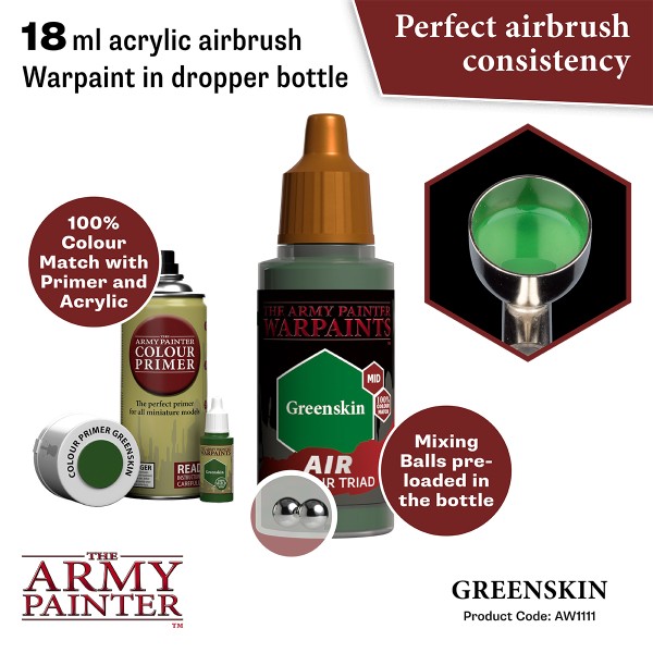 Clearance - The Army Painter - Warpaints AIR - Greenskin Clearance - The Army Painter - Warpaints AIR - Greenskin