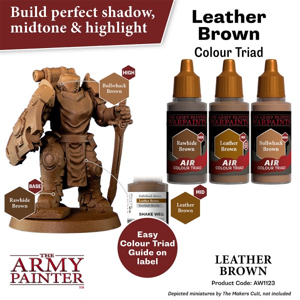Clearance - The Army Painter - Warpaints AIR - Leather Brown Clearance - The Army Painter - Warpaints AIR - Leather Brown