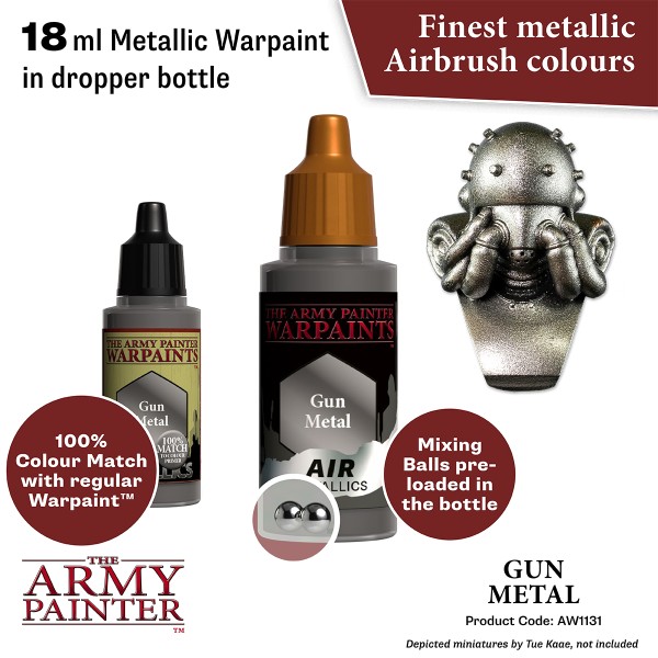 The Army Painter - Warpaints AIR Metallics - Gun Metal The Army Painter - Warpaints AIR Metallics - Gun Metal
