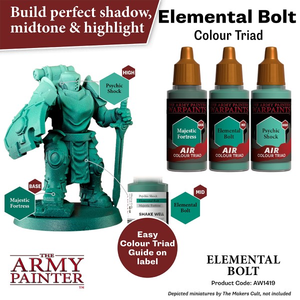 Clearance - The Army Painter - Warpaints AIR - Elemental Bolt Clearance - The Army Painter - Warpaints AIR - Elemental Bolt
