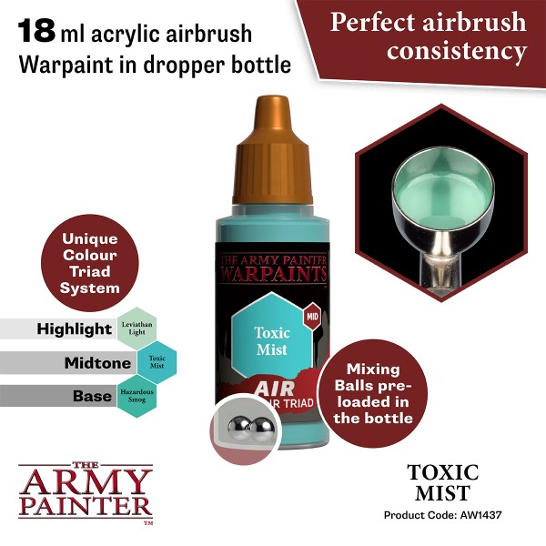 Clearance - The Army Painter - Warpaints AIR - Toxic Mist Clearance - The Army Painter - Warpaints AIR - Toxic Mist