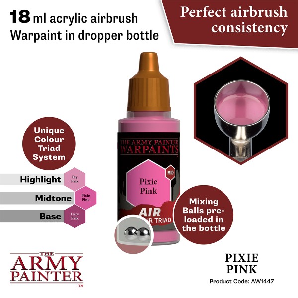 Clearance - The Army Painter - Warpaints AIR - Pixie Pink Clearance - The Army Painter - Warpaints AIR - Pixie Pink