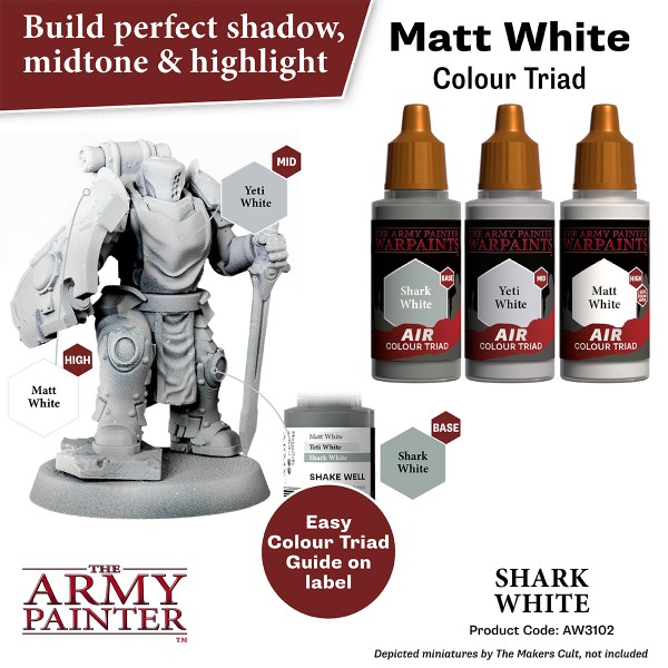 Clearance - The Army Painter - Warpaints AIR - Shark White Clearance - The Army Painter - Warpaints AIR - Shark White