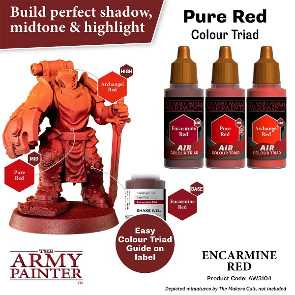 Clearance - The Army Painter - Warpaints AIR - Encarmine Red Clearance - The Army Painter - Warpaints AIR - Encarmine Red