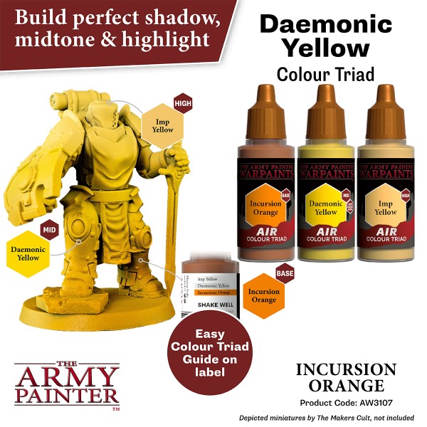 Clearance - The Army Painter - Warpaints AIR - Incursion Orange Clearance - The Army Painter - Warpaints AIR - Incursion Orange