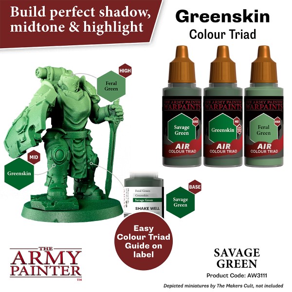 Clearance - The Army Painter - Warpaints AIR - Savage Green Clearance - The Army Painter - Warpaints AIR - Savage Green