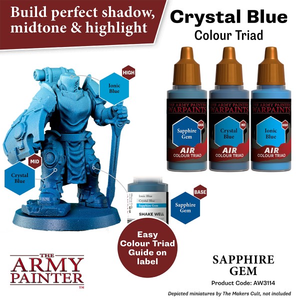 Clearance - The Army Painter - Warpaints AIR - Sapphire Gem Clearance - The Army Painter - Warpaints AIR - Sapphire Gem