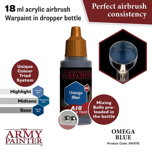 Clearance - The Army Painter - Warpaints AIR - Omega Blue Clearance - The Army Painter - Warpaints AIR - Omega Blue