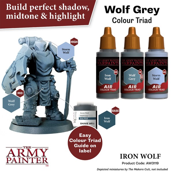 Clearance - The Army Painter - Warpaints AIR - Iron Wolf Clearance - The Army Painter - Warpaints AIR - Iron Wolf