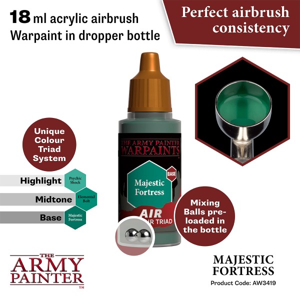 Clearance - The Army Painter - Warpaints AIR - Majestic Fortress Clearance - The Army Painter - Warpaints AIR - Majestic Fortress
