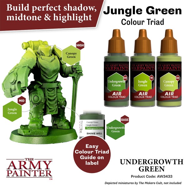 Clearance - The Army Painter - Warpaints AIR - Undergrowth Green Clearance - The Army Painter - Warpaints AIR - Undergrowth Green
