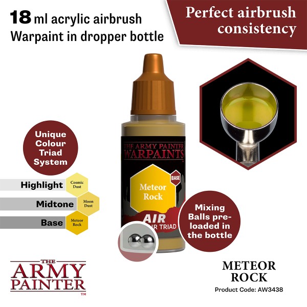 Clearance - The Army Painter - Warpaints AIR - Meteor Rock Clearance - The Army Painter - Warpaints AIR - Meteor Rock