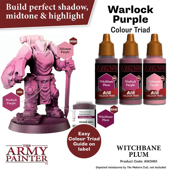 Clearance - The Army Painter - Warpaints AIR - Witchbane Plum Clearance - The Army Painter - Warpaints AIR - Witchbane Plum