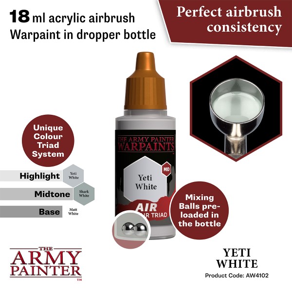 Clearance - The Army Painter - Warpaints AIR - Yeti White Clearance - The Army Painter - Warpaints AIR - Yeti White