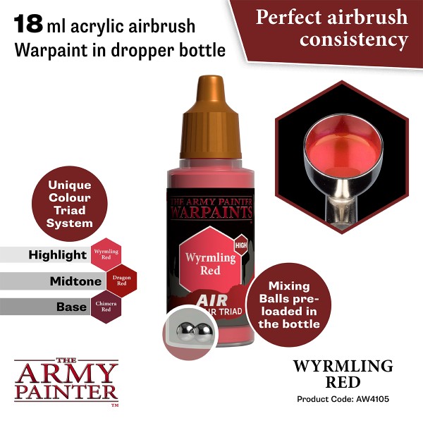 Clearance - The Army Painter - Warpaints AIR - Wyrmling Red Clearance - The Army Painter - Warpaints AIR - Wyrmling Red
