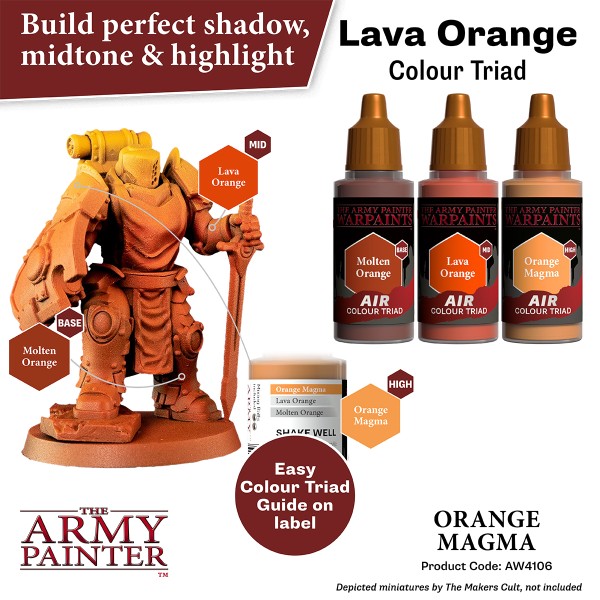 Clearance - The Army Painter - Warpaints AIR - Orange Magma Clearance - The Army Painter - Warpaints AIR - Orange Magma