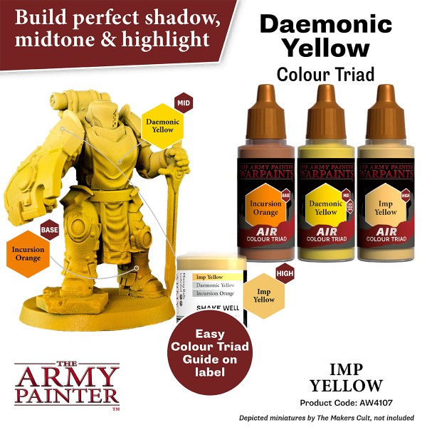 Clearance - The Army Painter - Warpaints AIR - Imp Yellow Clearance - The Army Painter - Warpaints AIR - Imp Yellow