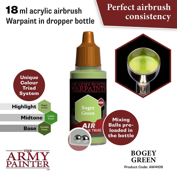 Clearance - The Army Painter - Warpaints AIR - Bogey Green Clearance - The Army Painter - Warpaints AIR - Bogey Green