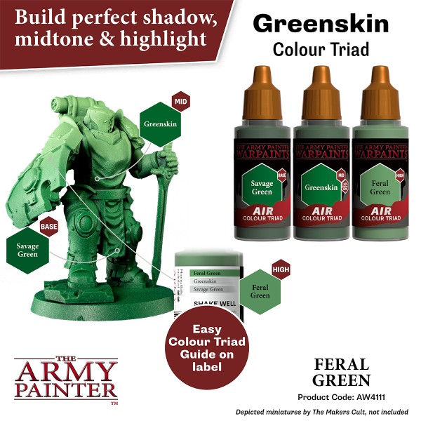 Clearance - The Army Painter - Warpaints AIR - Feral Green Clearance - The Army Painter - Warpaints AIR - Feral Green