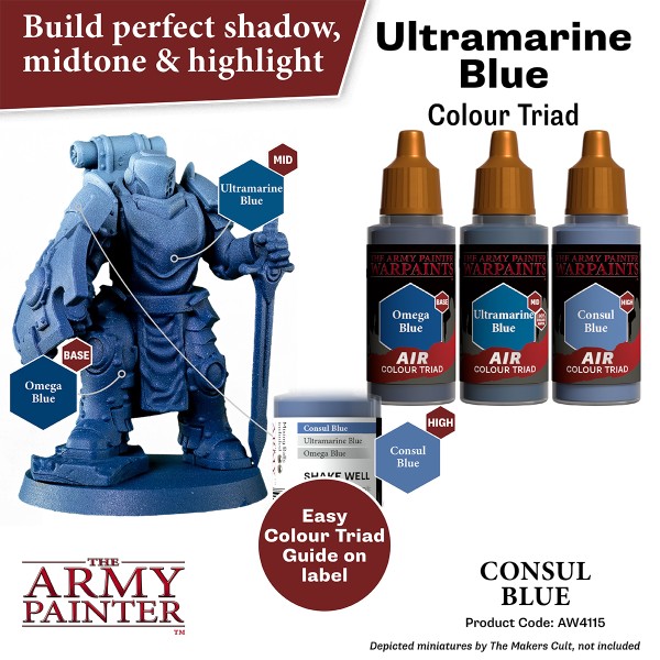 Clearance - The Army Painter - Warpaints AIR - Consul Blue Clearance - The Army Painter - Warpaints AIR - Consul Blue