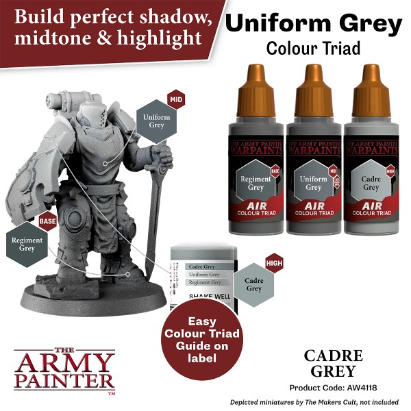 Clearance - The Army Painter - Warpaints AIR - Cadre Grey Clearance - The Army Painter - Warpaints AIR - Cadre Grey