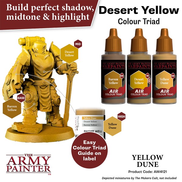 Clearance - The Army Painter - Warpaints AIR - Yellow Dune Clearance - The Army Painter - Warpaints AIR - Yellow Dune