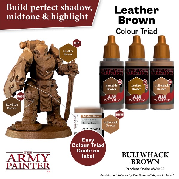 Clearance - The Army Painter - Warpaints AIR - Bullwhack Brown Clearance - The Army Painter - Warpaints AIR - Bullwhack Brown