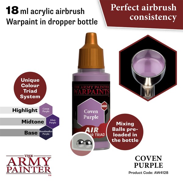 Clearance - The Army Painter - Warpaints AIR - Coven Purple