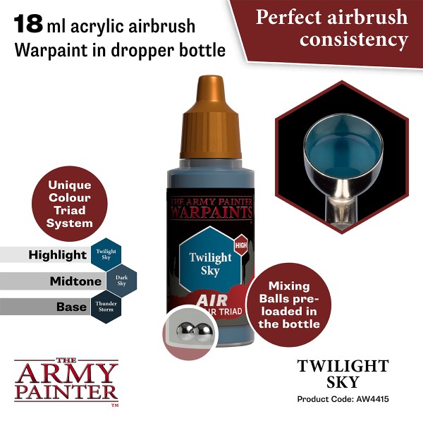 Clearance - The Army Painter - Warpaints AIR - Twilight Sky Clearance - The Army Painter - Warpaints AIR - Twilight Sky