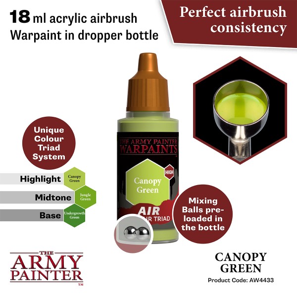 Clearance - The Army Painter - Warpaints AIR - Canopy Green Clearance - The Army Painter - Warpaints AIR - Canopy Green