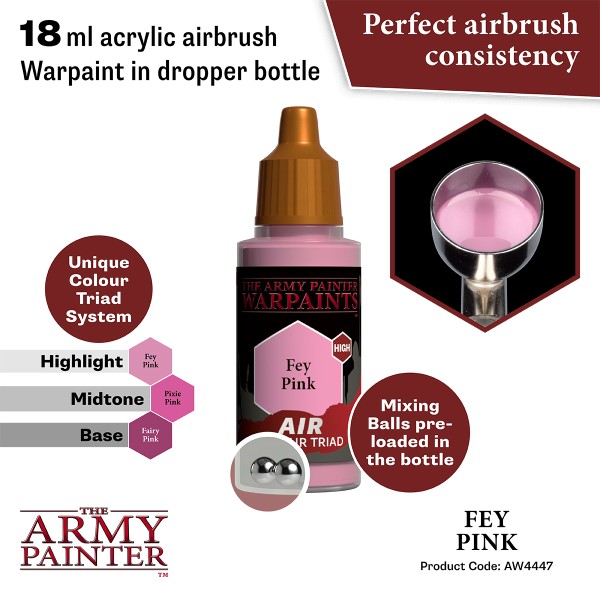 Clearance - The Army Painter - Warpaints AIR - Fey Pink Clearance - The Army Painter - Warpaints AIR - Fey Pink