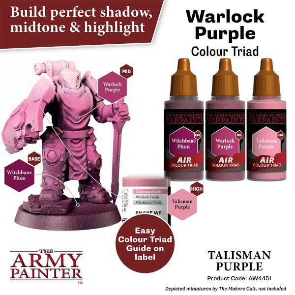 Clearance - The Army Painter - Warpaints AIR - Talisman Purple Clearance - The Army Painter - Warpaints AIR - Talisman Purple