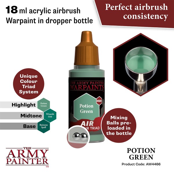 Clearance - The Army Painter - Warpaints AIR - Potion Green Clearance - The Army Painter - Warpaints AIR - Potion Green