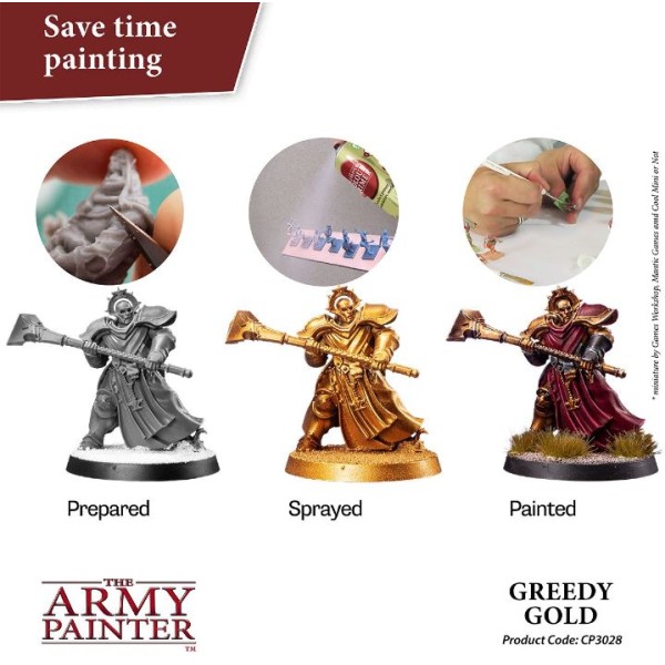 Clearance - The Army Painter - Colour Primer: Greedy Gold (In Store Only)