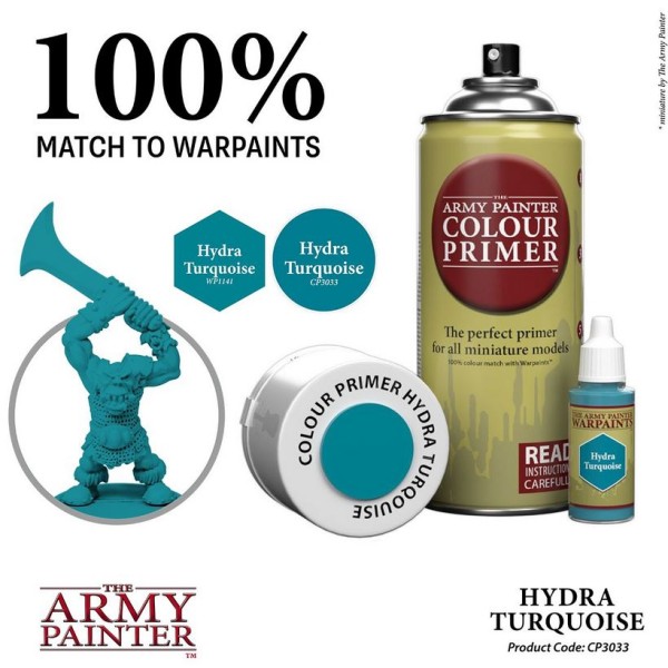 Clearancec - The Army Painter - Colour Primer: Hydra Turquoise (Splash release, Limited Edition) (In Store Only)