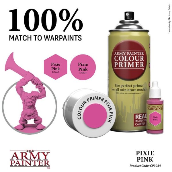 Clearance - The Army Painter - Colour Primer: Pixie Pink (Splash release, Limited Edition) (In Store Only)